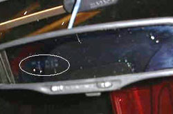 Radio station viewed in mirror (ON)